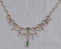 Emerald and Diamond Necklace