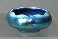 Steuben blue aurene glass small bowl