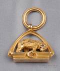 Antique 14kt Gold Fob Wordley Allsopp  Bliss