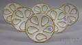 Set of Six Haviland Limoges Porcelain Oyster Plates