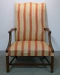 Federalstyle Upholstered Carved Mahogany Easy Chair