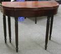 Late Federal Inlaid Mahogany and Mahogany Veneer Dshaped Card Table