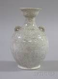 White Crackle Glaze Vase