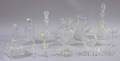 Fourteen Pieces of Assorted Colorless Cut and Pressed Glass Table Items