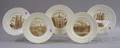 Five Wedgwood Transfer Decorated Old London Views Plates