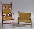 Two Pieces of Bentwoodtype Doll Furniture