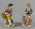 Pair of Samson Chelseastyle Porcelain Figures of a Young Gentleman and Maiden