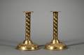 Pair of Scandinavian Brass Candlesticks