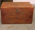 Asian Carved Wooden Storage Box