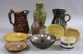 Ten Assorted Yellowware Stoneware and Ceramic Items