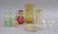 Eight Pieces of Assorted Art Glass