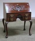 Irving  CassonAH Davenport Attributed Carved Mahogany Ladys Slantlid Writing Desk