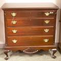 Chippendalestyle Carved Mahogany Chest with Four Graduated Drawers