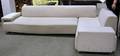 Modern White Upholstered Twopiece Lshaped Sectional Sofa