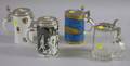 Four Modern Porcelain and Glass Beer Steins