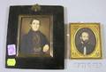 Two Framed 19th Century Painted Miniature Portraits of Gentlemen