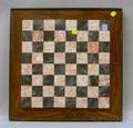 Rosewoodframed Marble Checkers Game Board