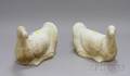 Pair of White Hardstone Ducks