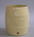 Salada Iced Tea Advertising Glazed Pottery Barrelform Dispenser