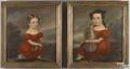 American School pair of oil on canvas portraits ca 1840