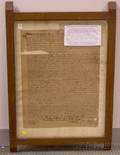 Massachusetts Colonial Deed of Gift 18th Century