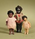 Three AllBisque Black Children