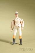 Bisque Jockey Dollhouse Figure