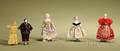 Five Dollhouse Doll Children