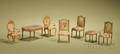 Seven Pieces of Miniature Giltmetal Parlor Furniture