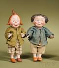Kestner AllBisque Max  Moritz Character Dolls