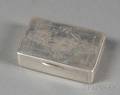 Wood  Hughes Coin Silver Snuff Box