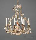 Victorian Porcelainmounted Brass Sixlight Chandelier