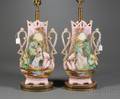 Pair of Paris Porcelain Lamp Bases