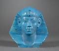 Turquoise Glazed Earthenware Bust of King Tut