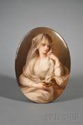 KPM Porcelain Plaque Depicting the Duchess of Devonshire as the Vestal Virgin