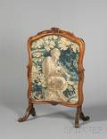 Louis XV Carved Walnut and Tapestryinset Firescreen