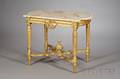 Louis XVI Style Onyxtop Giltwood Center Table