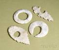 Four PreColumbian Chipped Flint Eccentrics