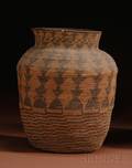 Southwest Coiled Basketry Olla