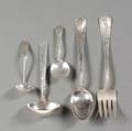 Five Sterling Arts  Crafts Flatware Servers