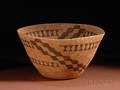California Polychrome Coiled Basketry Bowl