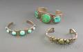 Three Southwest Silver and Turquoise Bracelets