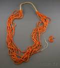 Southwest Multistrand Coral Necklace