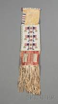 Central Plains Beaded Hide Pipe Bag