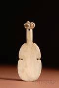 Maori Carved Whale Bone Fiddle Hand Club