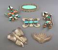 Six Southwest Silver and Stone Jewelry Items