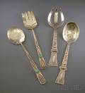 Two Southwest Silver Salad Sets