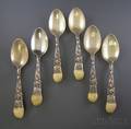 Six Sterling Silver Teaspoons