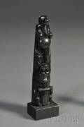 Northwest Coast Carved Argillite Totem Pole