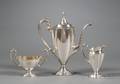 Three Piece International Sterling Classical Revival Demitasse Set